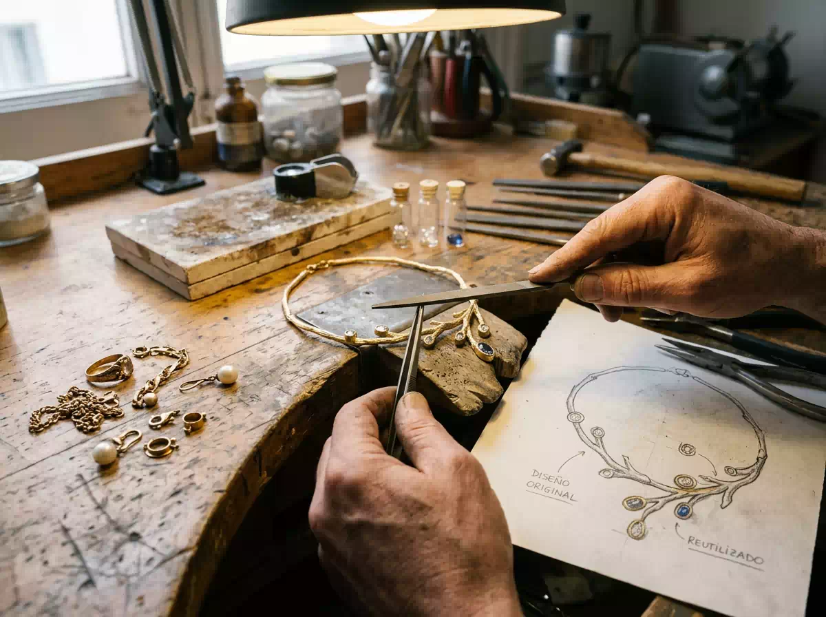 Transformación de una joya antigua en una pieza nueva